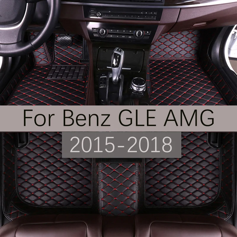 

High-Quality Custom Leather Car Floor Mats For Mercedes Benz GLE AMG W166 53 63 63S 2015 2016 2017 2018 Automobile Carpet Rugs