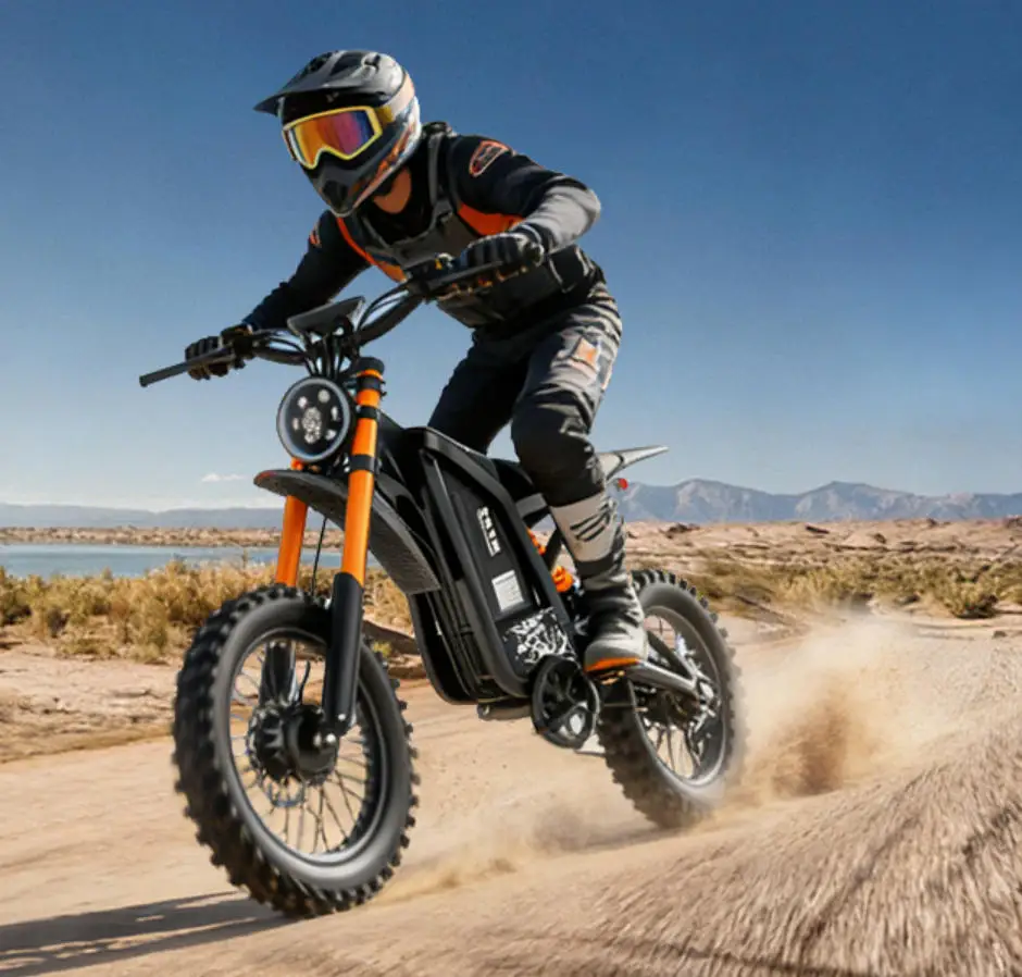 

Мощный электрический мотоцикл GT16 1500 Вт, съемная батарея 48В 25Ач, запас хода 65 миль, скорость 35 миль/ч, внедорожный электровелосипед для взрослых, для бездорожья