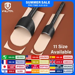 WUTA Basic Series 1Pc Half-Round Punch Arc-Shaped Clear Sharp Punching Leather Craft Tools Cutter for Belt Strap Wallet Bag End