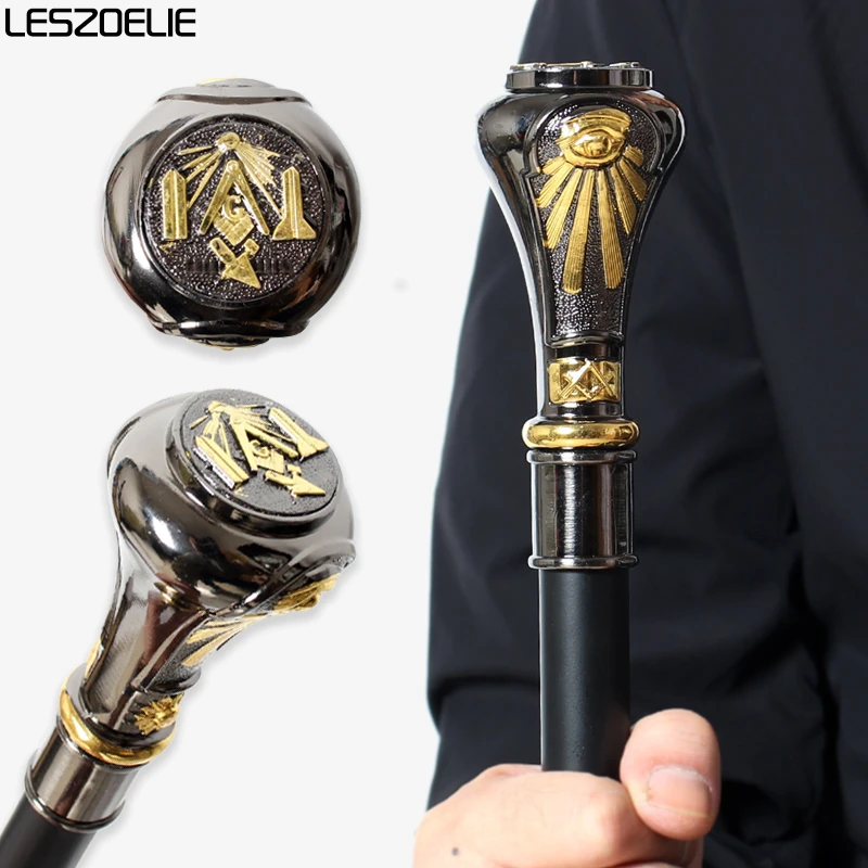 

93 см Золотая и черная масонская трость VG Totem для мужчин и женщин, модная трость с ручкой Crosier