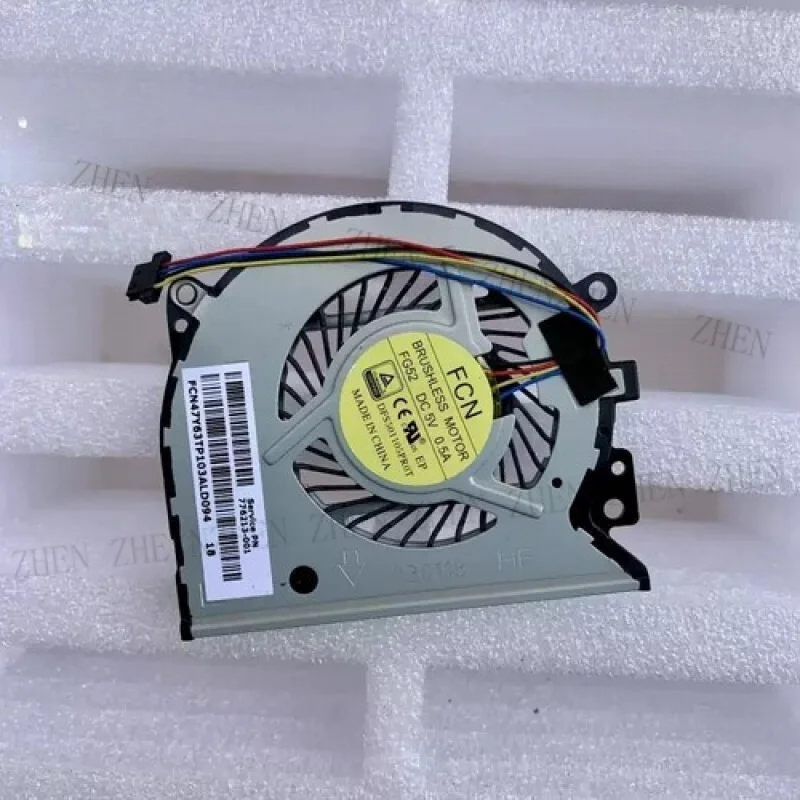 Y CPU Cooler Fan DFS501105PR0T 4-Pin 5V 0.5A for HP X360 15-U 13-A 13-B
