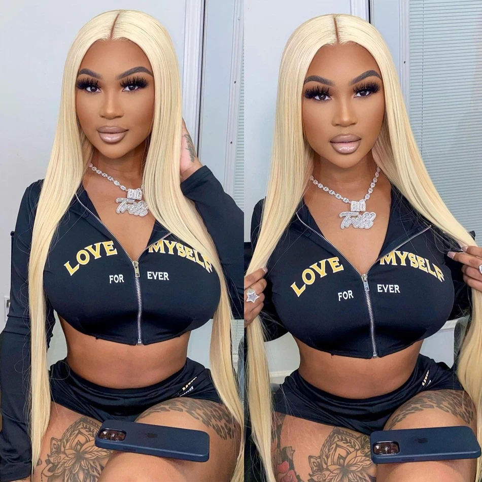 Wiggogo 613 Blonde Lace Front Wig Human Hair 13X4 Lace Front Human Hair Wig 13X6 Hd Lace Frontal Wig Straight Wigs