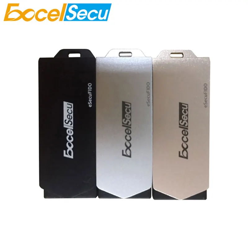 Imagem -02 - Excelsecu Fido Usb Chave de Segurança Personalizar pc Metal Embalagem Passwordless Acesso Token Baseado Ferragem Nfc Durável Portátil