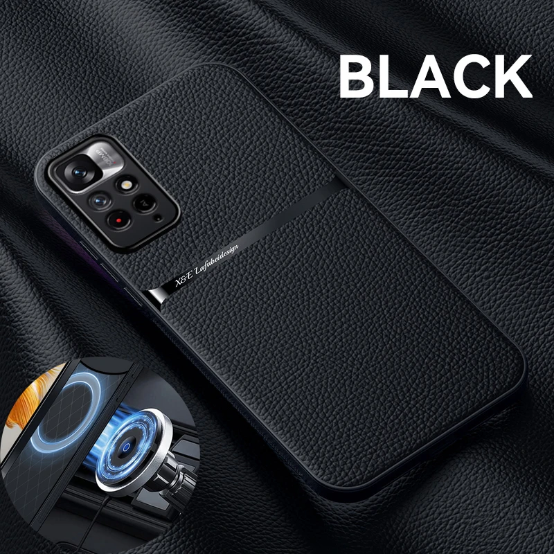 Para Redmi Note 11 Pro Plus 11S 11T 5G 4G funda de teléfono protección de lente completa fundas de silicona suave placa de Metal integrada soporte para coche