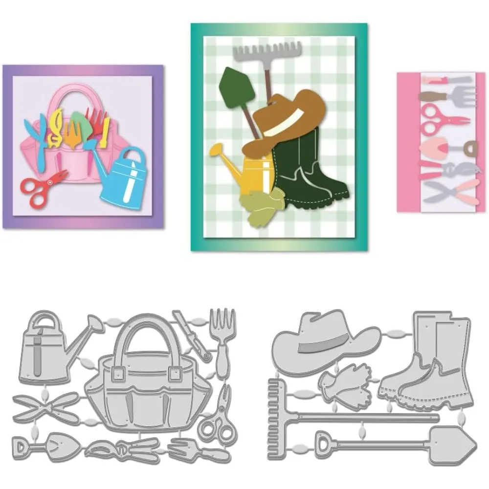 Gartenthema Kohlenstoffstahl-Stanzformen Schablonen für DIY Scrapbooking Fotoalbum Dekorative Prägung Papierkarten Verschiedene Formen