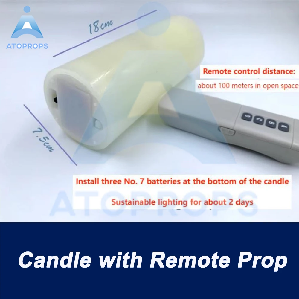 

Remote Control Candle Prop Escape Room Press button on Remote to Control Candle on or off Chamber Room ATOPROPS