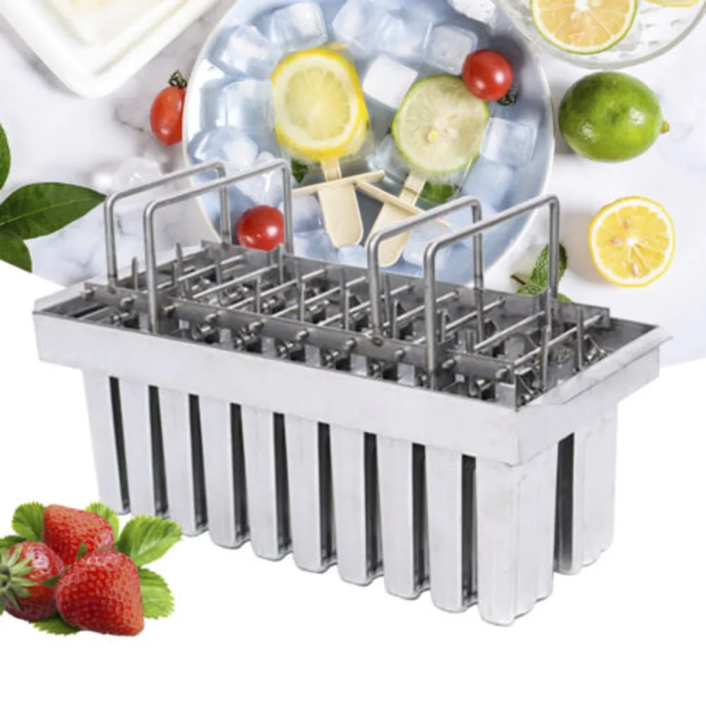 

Bymaocar High Quality Stainless Steel Kitchen Tools Gadgets Ice Cream Stick Pop Mold With 20pcs Mold Cup Easy To Use & Clean