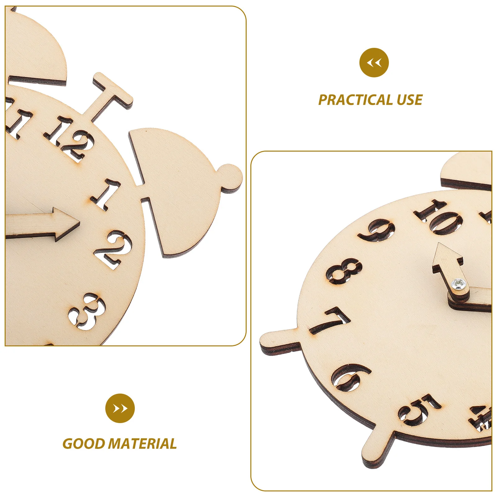 HAPINARY 수학 학습용 나무 시계 키트 퍼즐 매끄러운 공예 세트 유아 교육용 장난감 창의적인 교체용 바쁜 보드