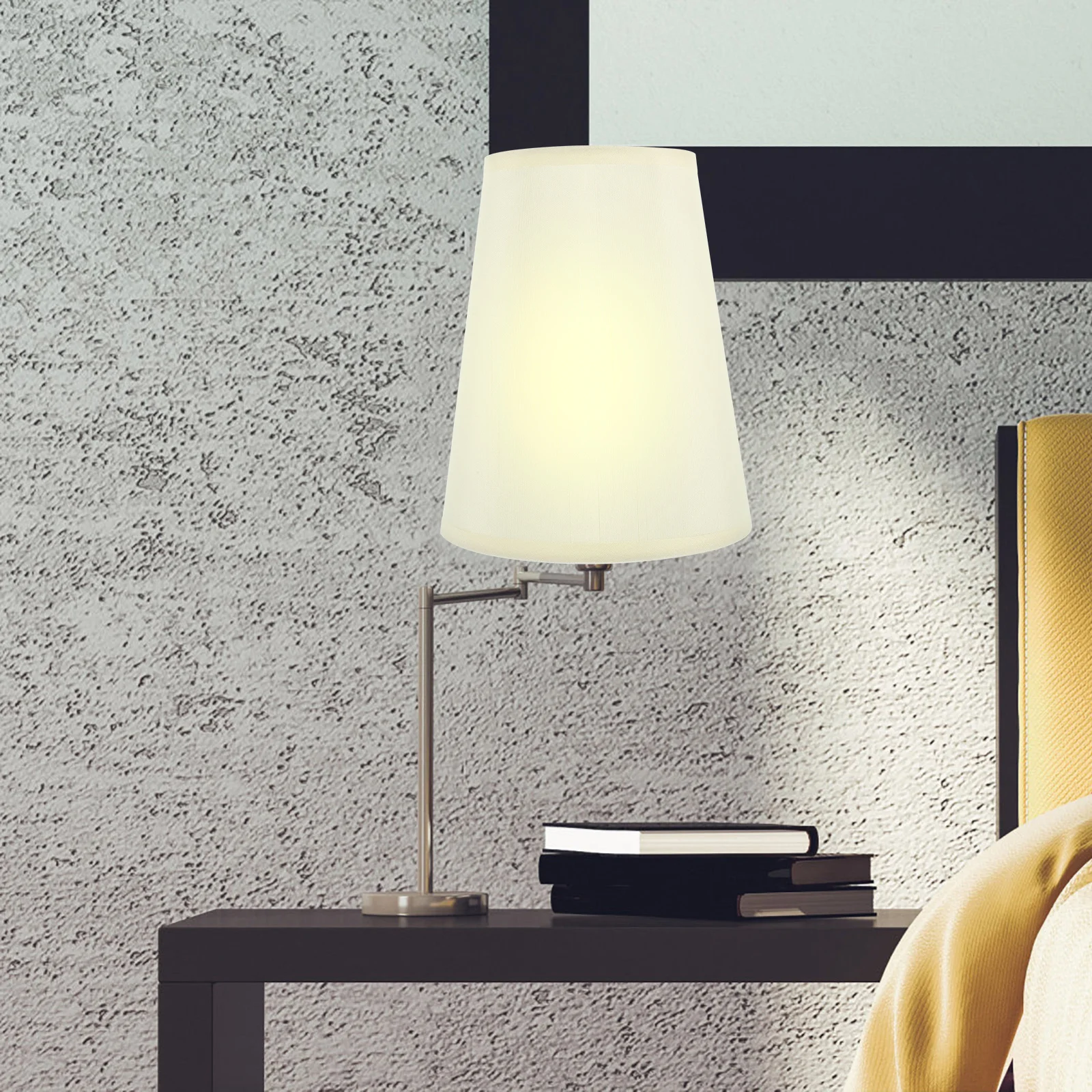 

Semi Circular Table Lampshade Replacement Small Light Cover For E14 Bulb Decorative Desk Lamp Cover Compact Sturdy Eye