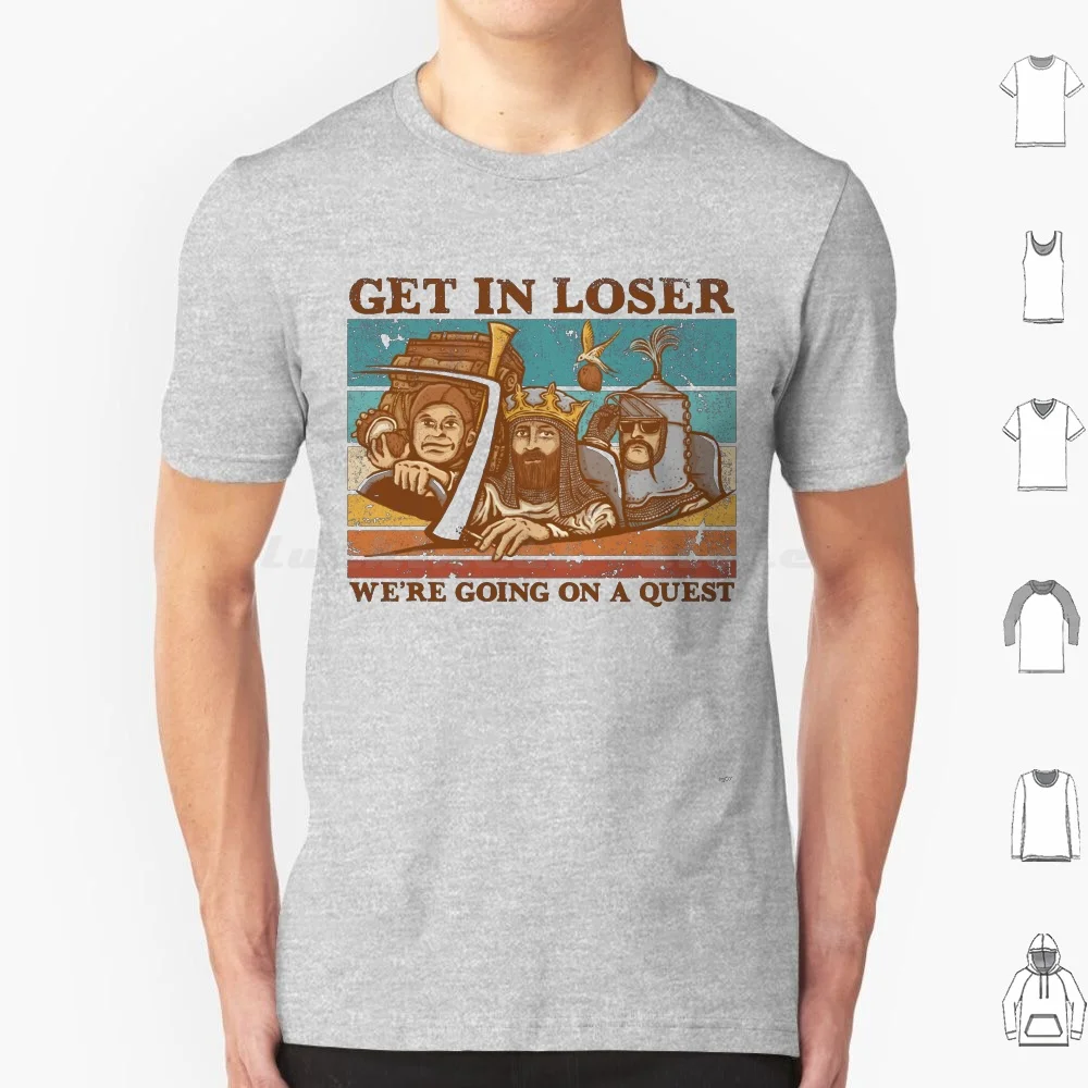 We're Going On A Quest T Shirt Cotton Men Women DIY Print And The Holy Grail Holy Grail King Arthur Black Knight