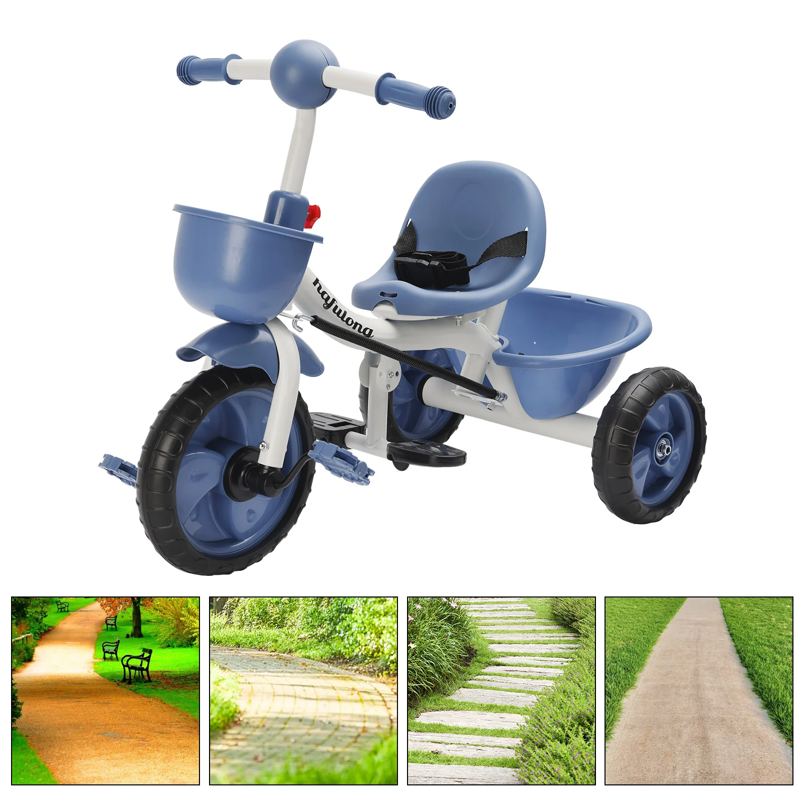 Artudatech Tricycle pour enfants en bas âge pour garçons et filles avec poignée poussoir Tricycle pour enfants