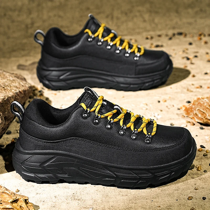 

2025 Autumn and Winter New Men's Shoes Thick-Soled Men's Outdoor Casual Sports Shoes Men's Large Size Lightweight Travel Shoes M