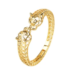 Hollow Double Leopard Lead Men Wedding Bracelet Jewelry Bangle Bijoux