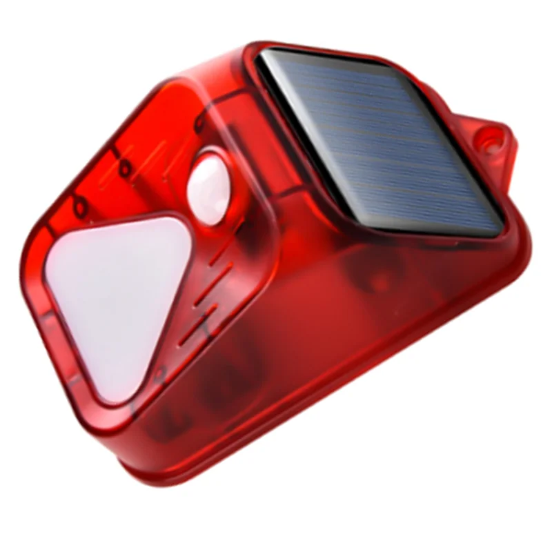 ABFY-Solar Powered Alarm Light Motion Sensor Detector Solar Wall Light Infrared Alarm