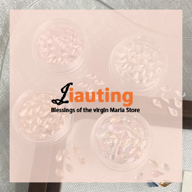 ホットセール 30個/箱 不規則形状 ドリルネイルアート ラインストーン 3D クリスタルネイルストーン ジェム パール DIY マニキュアデコレーション アクセサリー