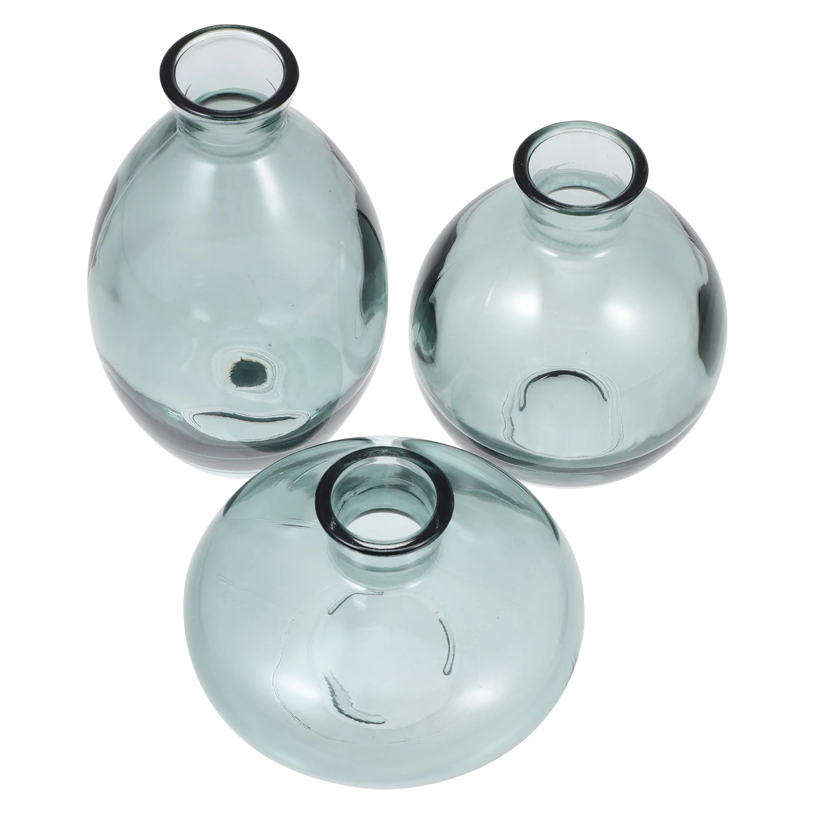 

3Pcs Small Glass Flower Vases Crystal Clear Decorative Vases for Wedding Centerpieces Home Decor Style