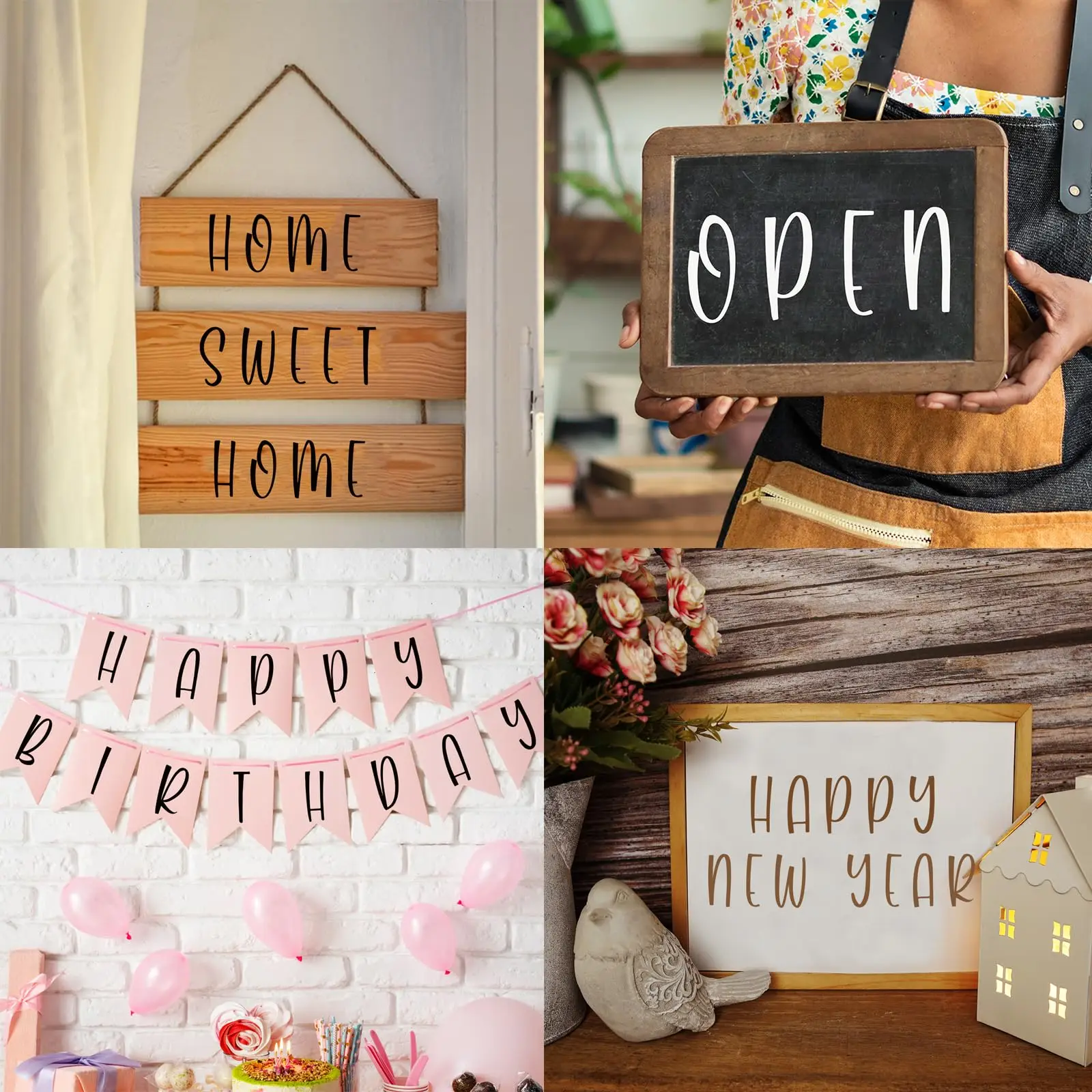 2 Inch Alphabet Letter Stencils, 42pcs Reusable Plastic Letters Numbers Symbol Interlocking Drawing Template Kit for Painting on