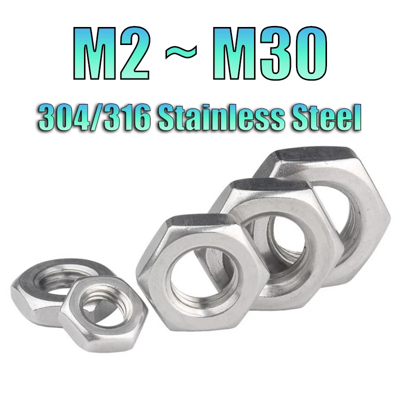 Hexagon Thin Nut M2…