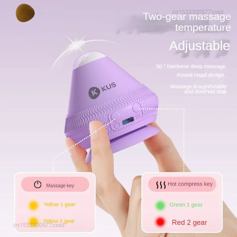 Electric Adsorption Type Fascia Ball Massager Vibrate Hot Compress Charging Suction Cup Silicone Ball Home Portable Massagers
