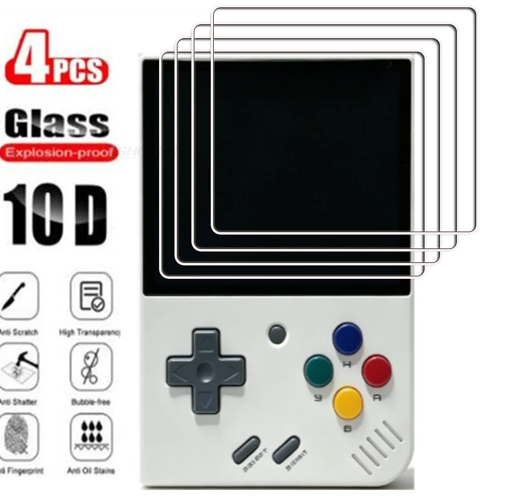 4Pcs Tempered Glass For MIYOO MINI V4 MIYOOMINIV4 MIYOOMINI Plus MINIPlus Gaming Handheld Screen Protector Protective Glass Film