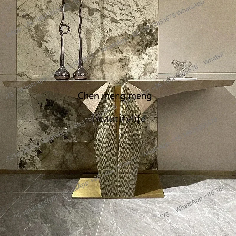 

SS 7304New Arrivals New styleNN NNLight luxury door entry rock slab porch table against the wall end view table modern simple ca