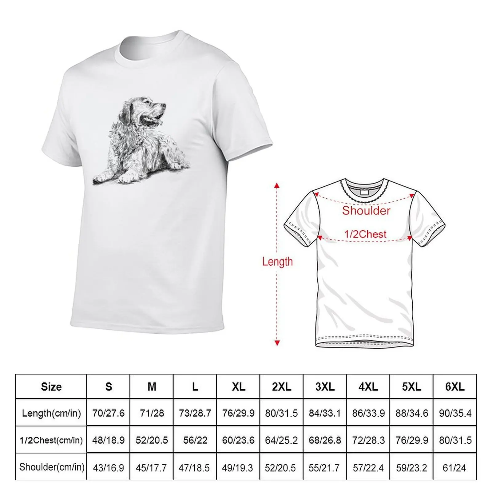 Golden retriever T-Shirt summer 2026 Luxury man mens shirts graphic tee