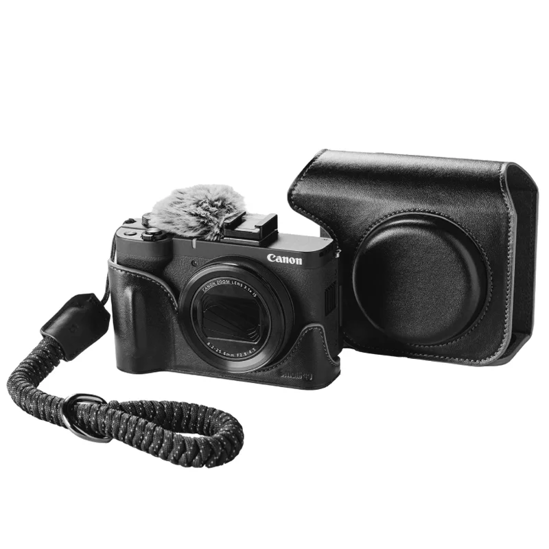 

Smallrig Full Leather Case and Half Case Kits with Wrist Strap for Canon PowerShot V1 Camera Protective Cover 5386 5385