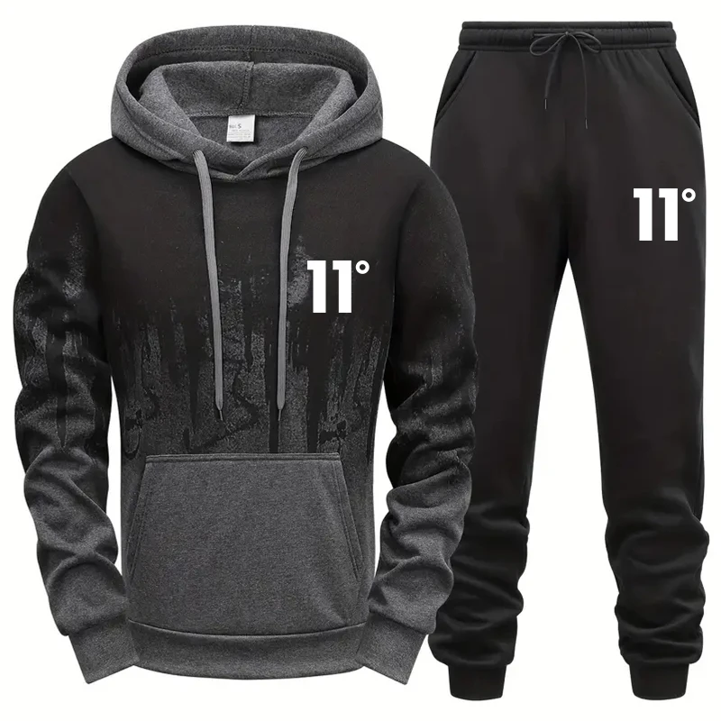 Autumn Winter High Quality Men's Tracksuit Jogging Men Versatile Sweatshirts Sweat Pants Comfort Daily Sports Simple Hoodie Set