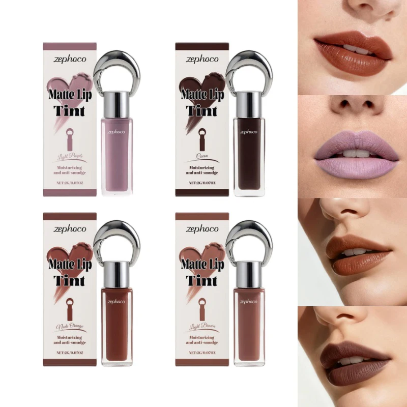 Matowy błyszczyk do ust, lekki, łatwy w aplikacji, wodoodporny, długotrwały, utrwalający kolor, nowość, hit sprzedaży, gładki, rozświetlający błyszczyk do ust.