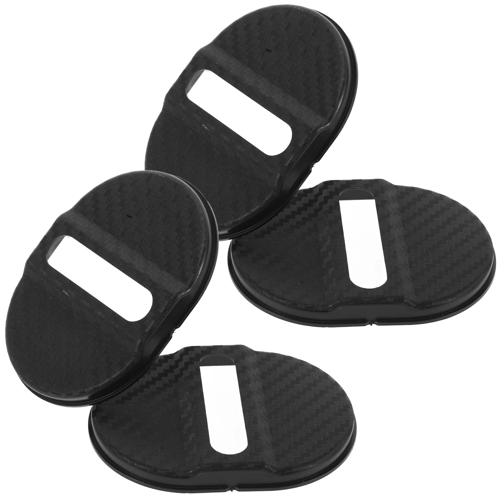 

4pcs Car Door Lock Protective Cover Plastic Latch Guard Plates Pad Universal Compatibility Solution Long Lasting