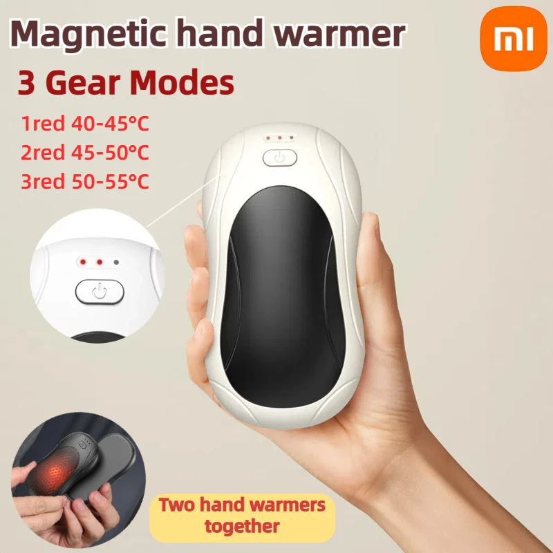 Xiaomi Magnetic Separation Hand Warmer With Three Levels Of Temperature Control Durable Heating Portable Hand Warmer