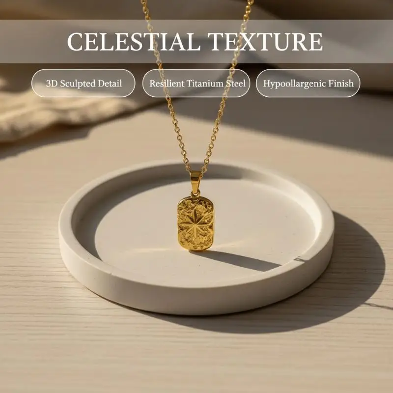 Eight-pointed Star Pendant Necklaces For Men Compass Stainless Steel Jewelry Gift