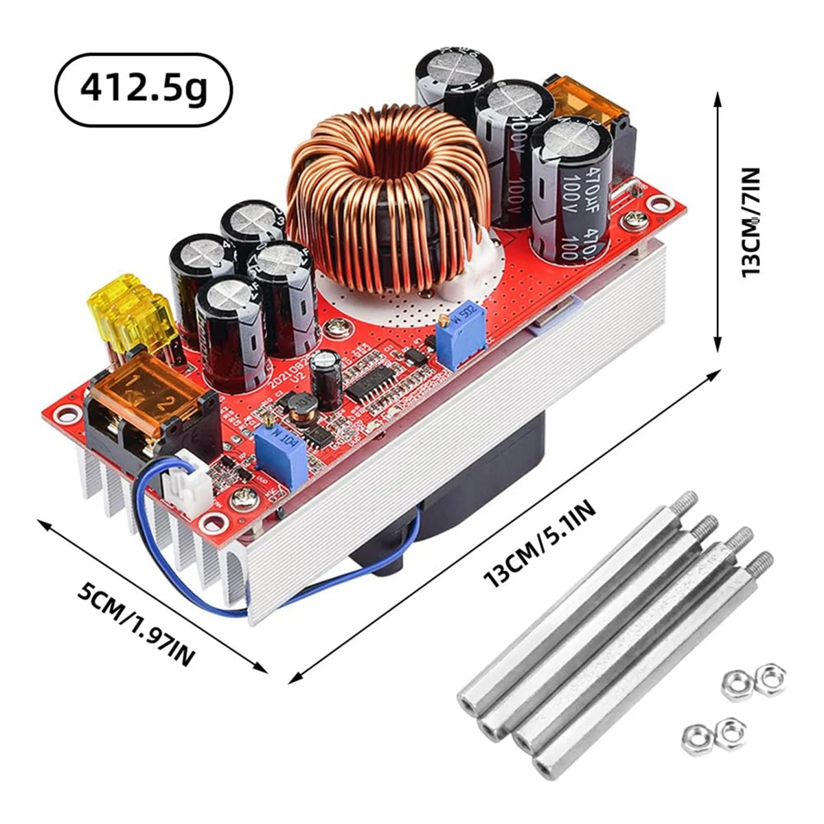 【CHYY HOT】 1800W DC-DC Boost Converter 40A ปรับแรงดันไฟฟ้า 10-60V ถึง 12-90V สําหรับการใช้งานกําลังสูง