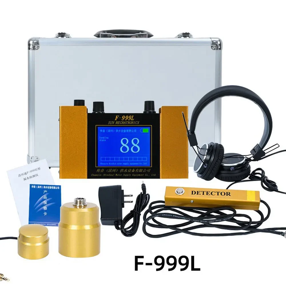 999L/999E WaterPipe Leak Detector Instrument Pipe Tube Water Leakage Monitor Pipeline Tester