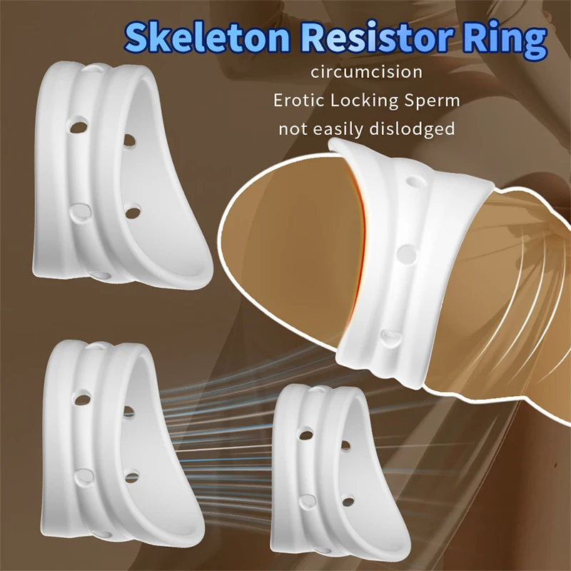 3 size Phimosis obstruction Penis Ring Adult 18 Sex Toys For Men Gay Masturbator G-Spot Massage Double Silicone Soft Cock Ring