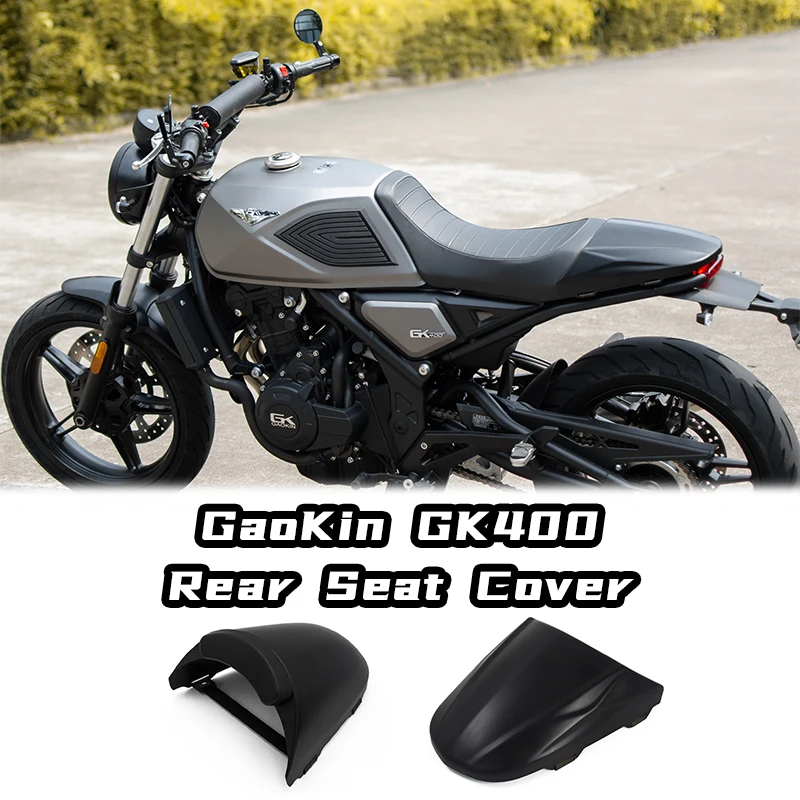 

Motorcycle Rear Seat Cover & Cowl Fairing ABS+Leather Black High Quality Pillion Passenger Seat Back Cover for GaoKin GK400