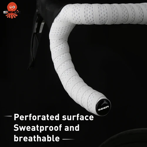 Imagen 2 del producto Cinta para manillar de bicicleta de carretera, cinta antideslizante de Gel de silicona para manillar, absorción de impacto, accesorios para bicicleta, 1 par