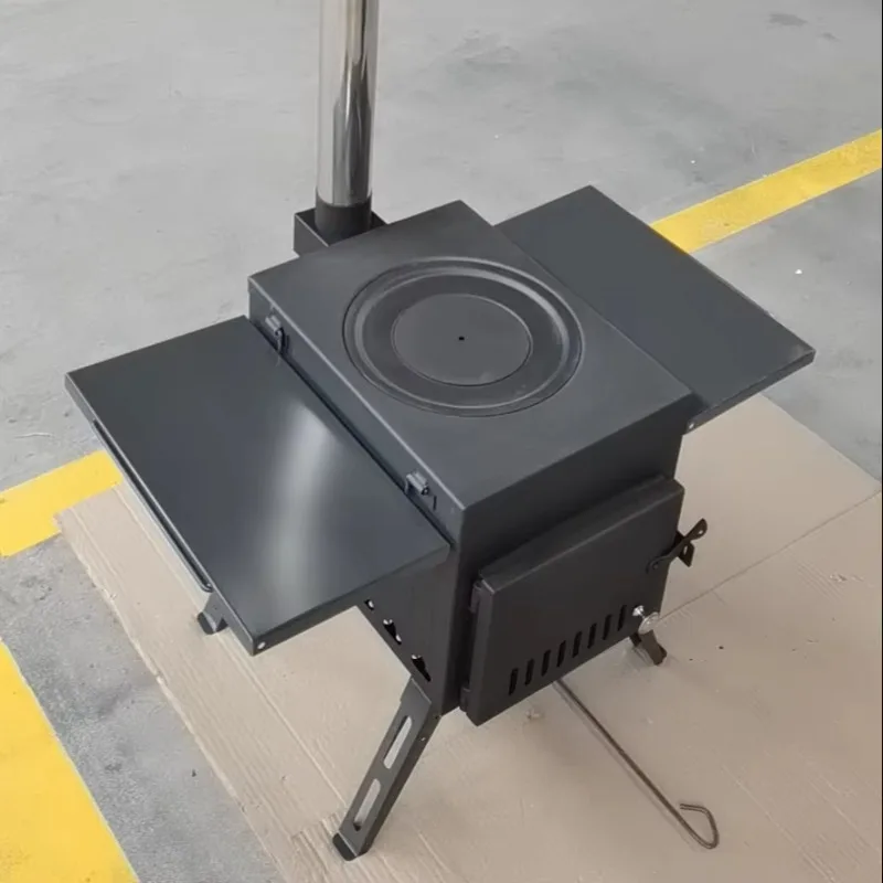 New Hot Indoor Wood Burning Stove Small Portable Wood Stoves Camping Tent