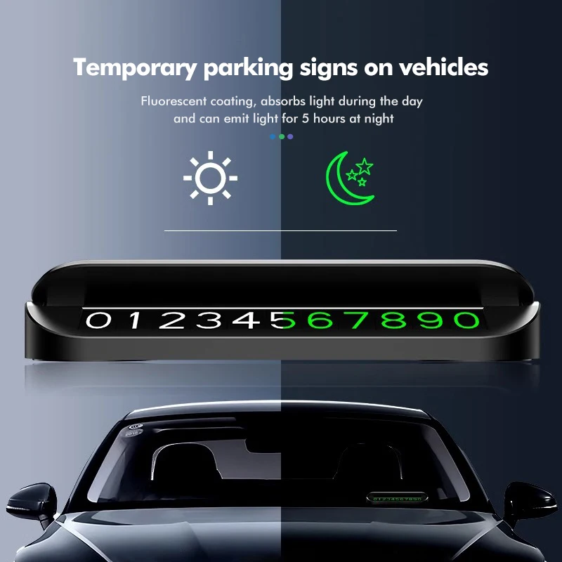 Fashion Car Badge Parking Number Card Plate Parking Telephone Sign For Suzuki Jimny jb35 jb74 jb43 jb53 jb64