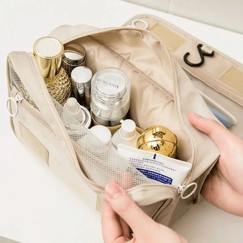 1 pz borse per il trucco delle donne di alta qualità borsa per cosmetici da viaggio Organizer per articoli da toeletta borsa da bagno appesa per