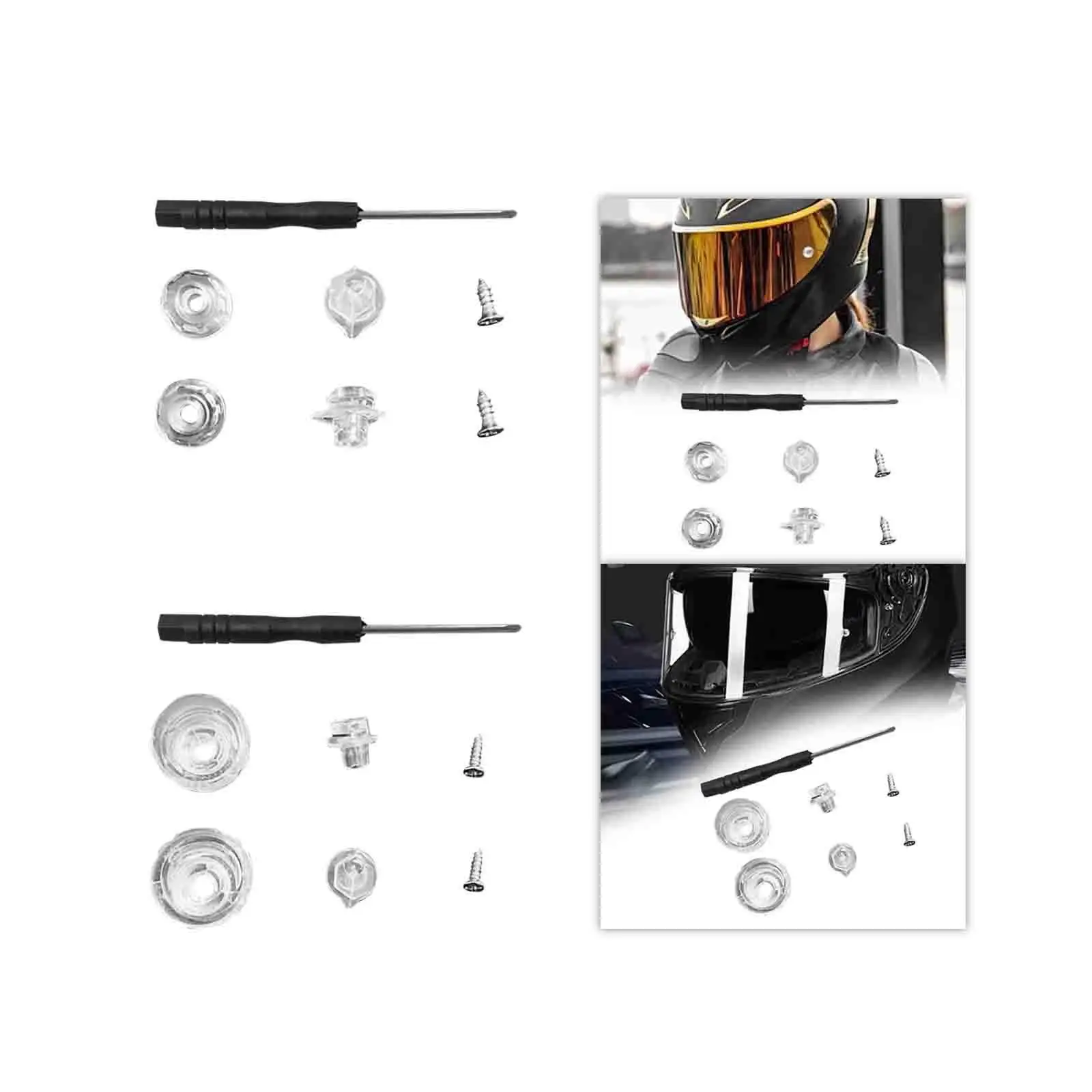 

Anti Fog Insert Pins Plastic Helmet Visor Accessories Replacement Buckle Fixed Clear View for Motorcycle Helmet