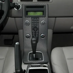 For Volvo S40 V50 C30 Interior Central Control Panel Door Handle 5D Carbon Fiber Stickers Decals Car styling Accessorie