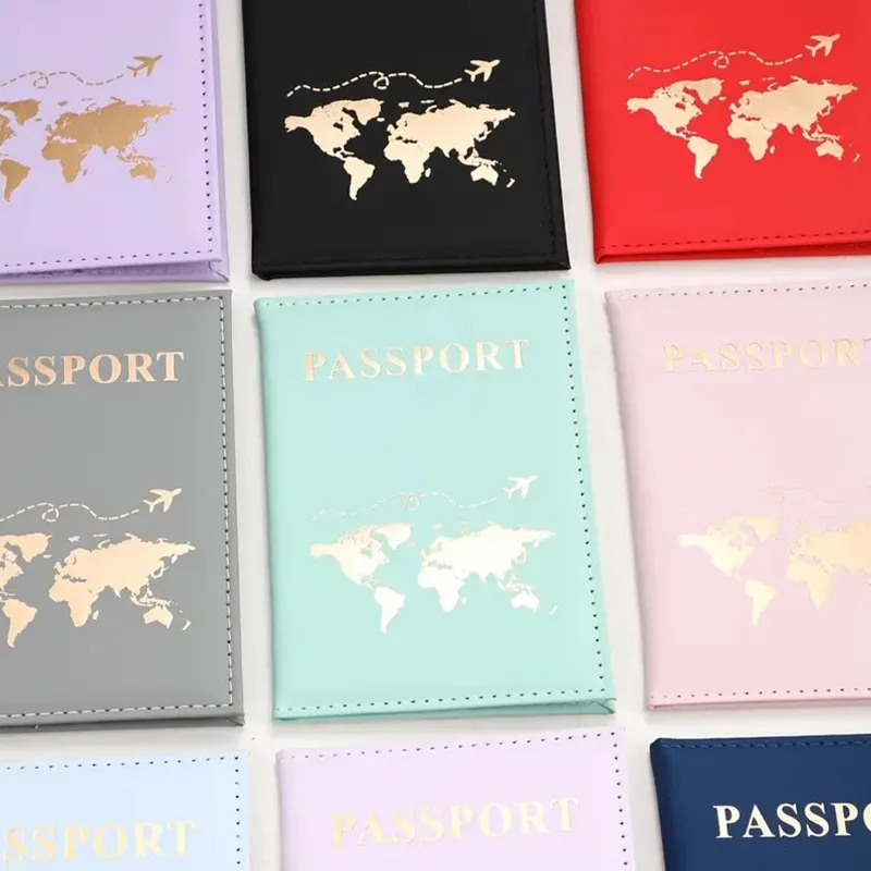 1 Stuks Paspoort Hoes Voor Vrouwen Mannen Pu Leathaer Mode Reizen Paspoort Houder Case Id Naam Visitekaartjes Beschermtas
