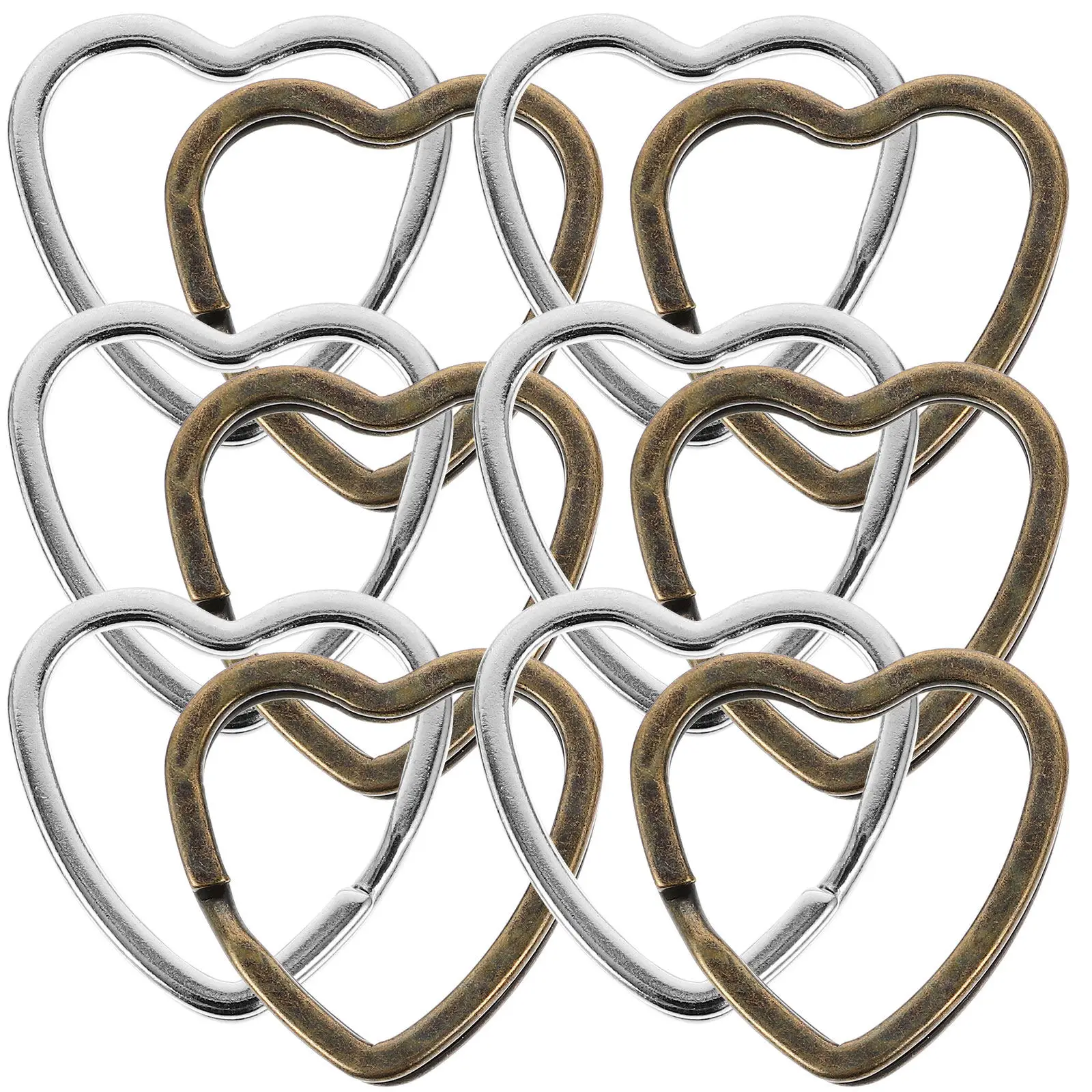 40Pcs Key Rings Flat Retro Design Non-Slip Secure Closure Keychain Rings for Keys Crafts Pendants Fasteners DIY