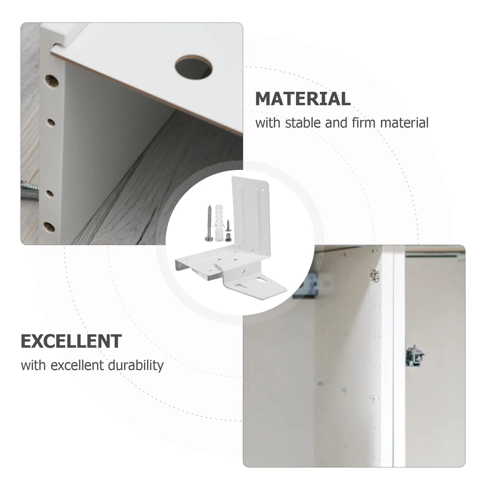 

1 set Cabinet Hanging Codes Shelf Brackets Metal Wall Triangle Decor Iron Durable Heavy Duty Matte Finish Wall Mount Hardware