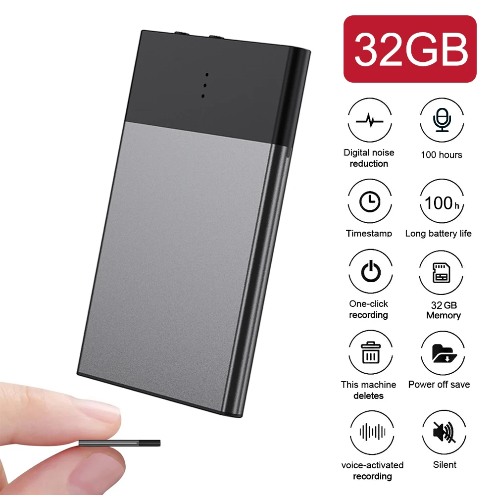 8-32GB aktywowany Mini dyktafon cyfrowy długopis profesjonalne nagrywanie głosu mikro dźwięk dyktafon rejestrator audio odtwarzacz MP3