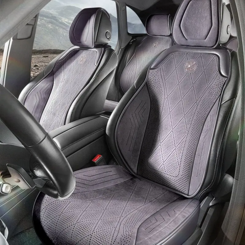 Summer new model car seat cushion suede semi-enclosed saddle pad with upgraded base fully enclosed 24-inch saddle pad