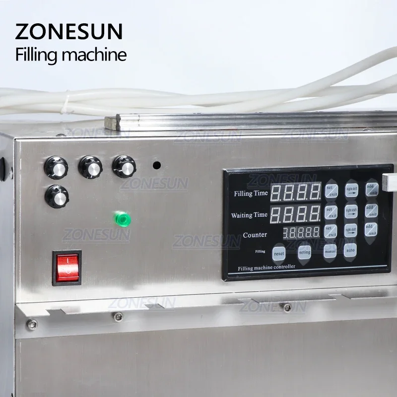 ZONESUN Машина для розлива жидкостей в пакетиках с носиком для напитков, компактная машина для точного цифрового розлива с цифровым управлением ZS-DPSP4