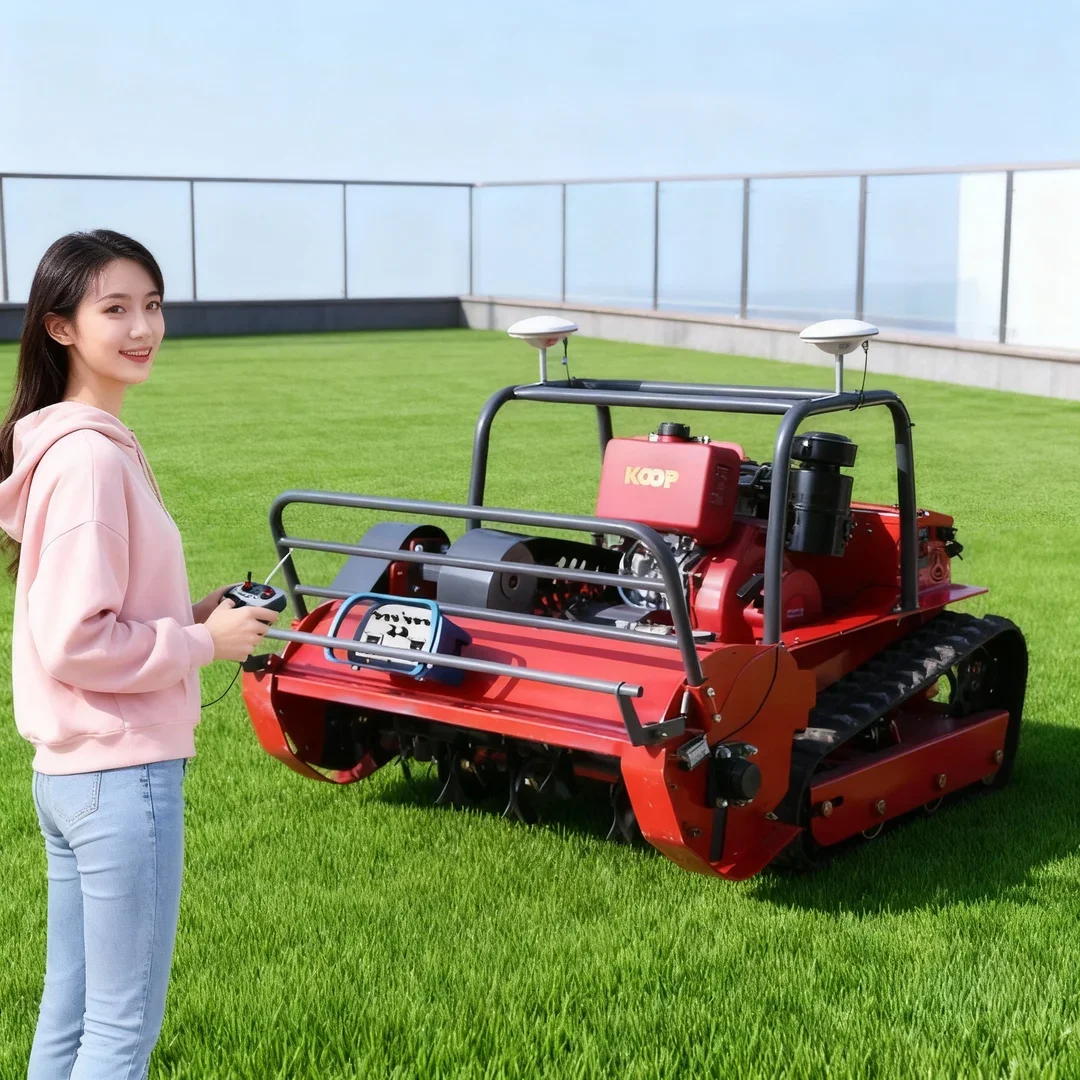 

Индивидуальный гусеничный режущий станок для наземной травы с дистанционным управлением, лепекосилка шириной резки 800/1000/1200 мм с GPS