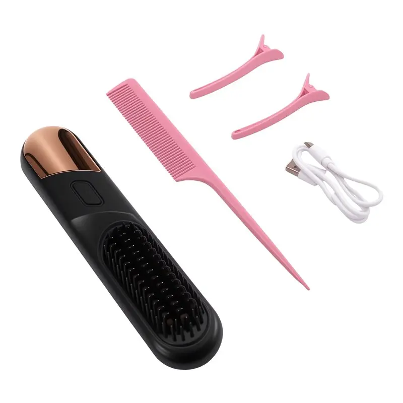 

L73A 2025-Cordless Straightener For Hair Straightener Brush Fast Heated Electric Hair Brushes Multifunctional Wireless Hot Comb